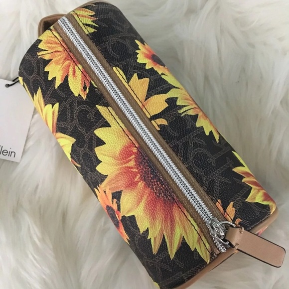 Calvin Klein Bags Calvin Klein Sunflower Cosmetic Case Makeup Bag